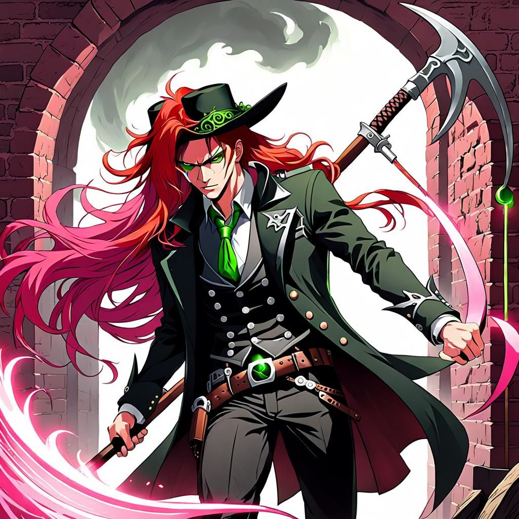 Steampunk Cowboy vs. Demon Tendrils in Wild West