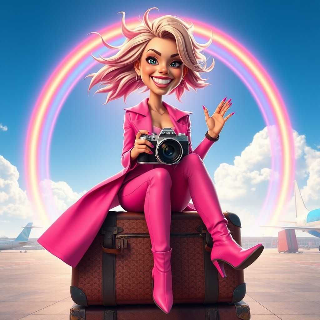 3d digital, hyper detailed caricature of stylized whimsical ...