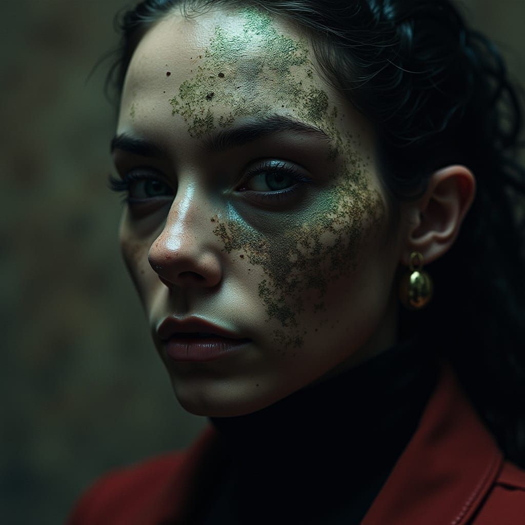 Uncanny AI Curator in Dark Horror Realm