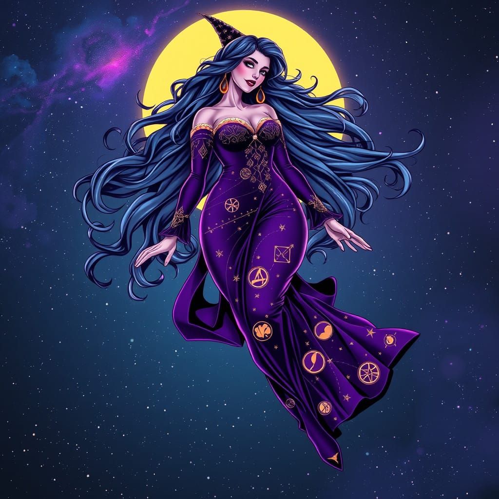 Astral Witch Commands the Cosmos in a Dreamy, Retro-Futurist...