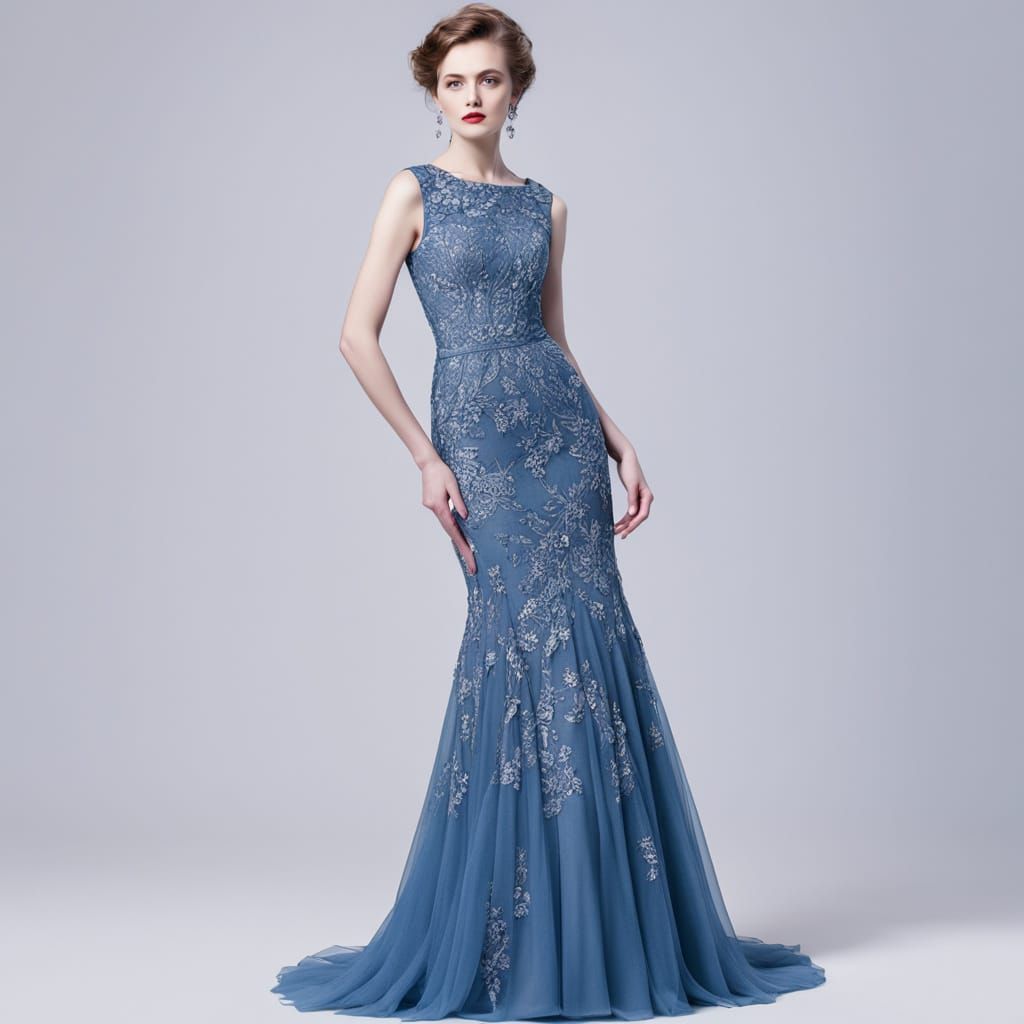 Woman with Blue Rose in Sunny Cityscape