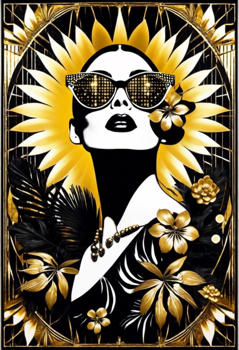 Art Deco Singer in The Matrix Tattoo Style