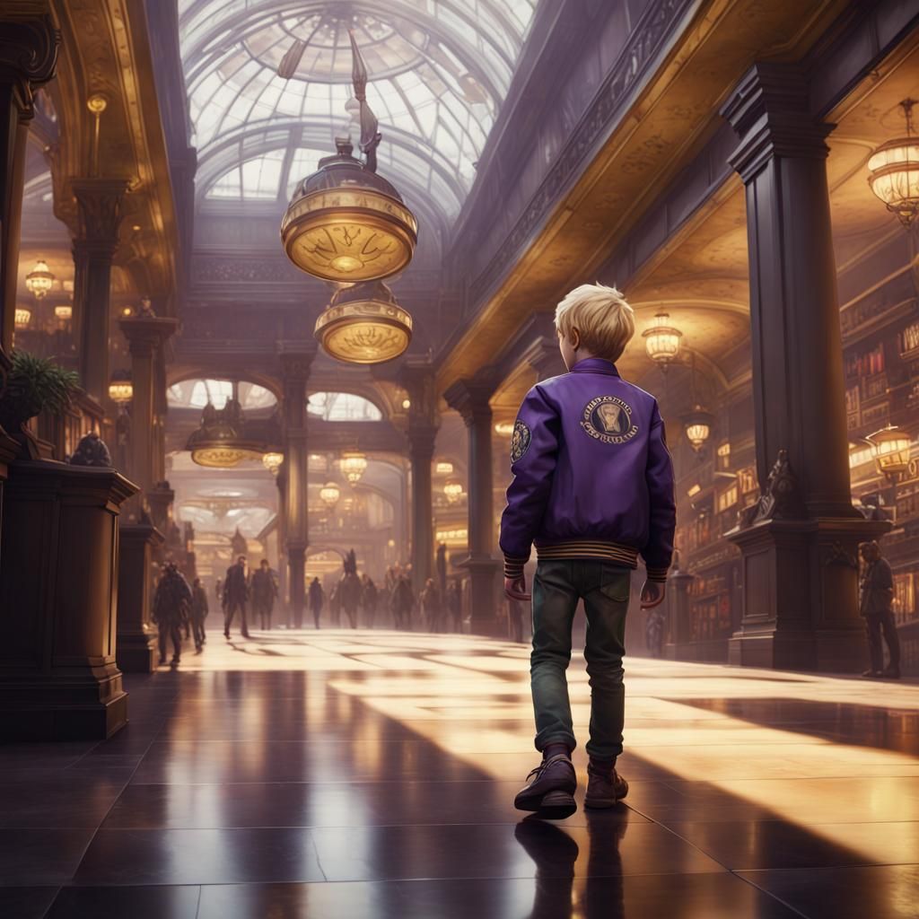 Boy in Guinness Jacket: Dark Fantasy Art