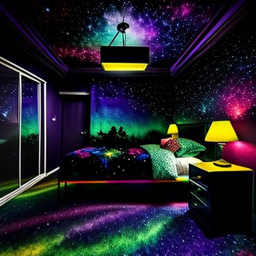Night Sky Bedroom Hideaway in Art Deco Style