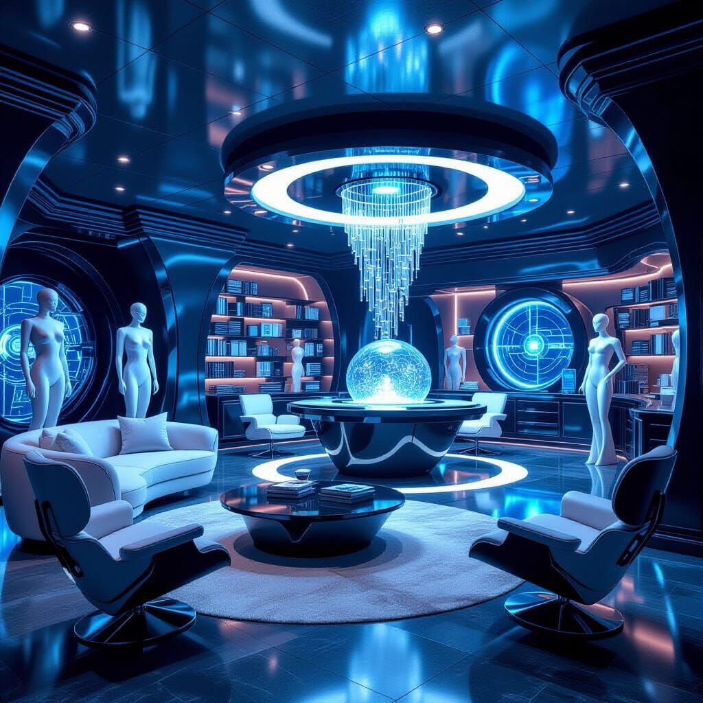 Art Deco Penthouse Hideout of a Supervillain