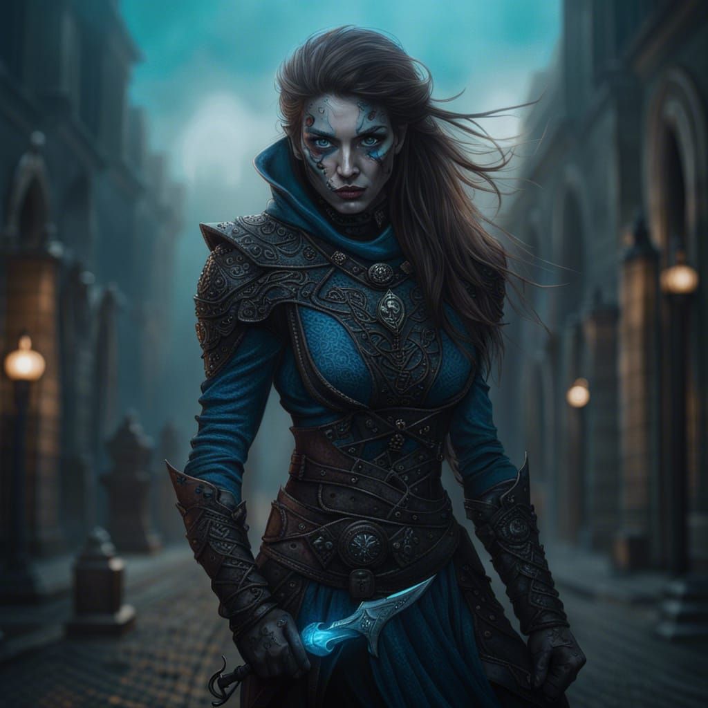 Fantasy Portrait of a Female Troll Rogue