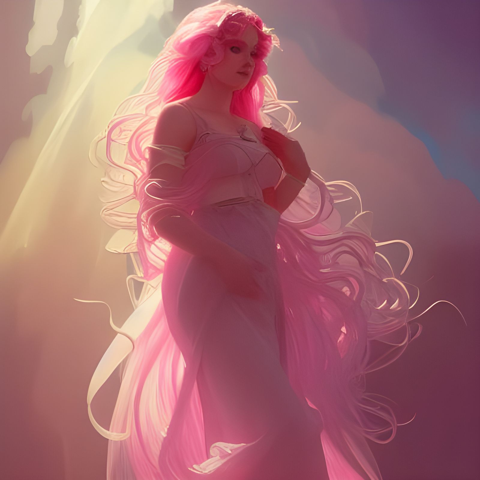 Rose Quartz Portrait: Hyperdetailed Artgerm-Inspired Concept