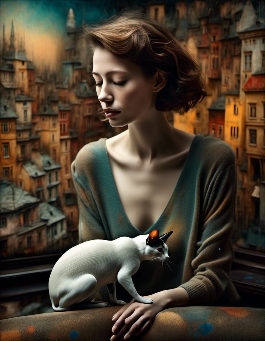 Polychromatic Abstract: Emotional City Life in Hyperrealism