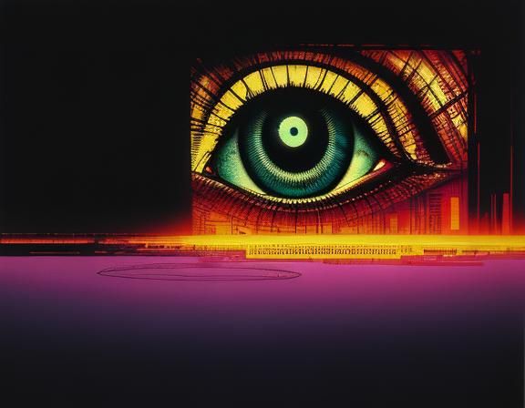 Demonic Close-Up in Analog Horror Style