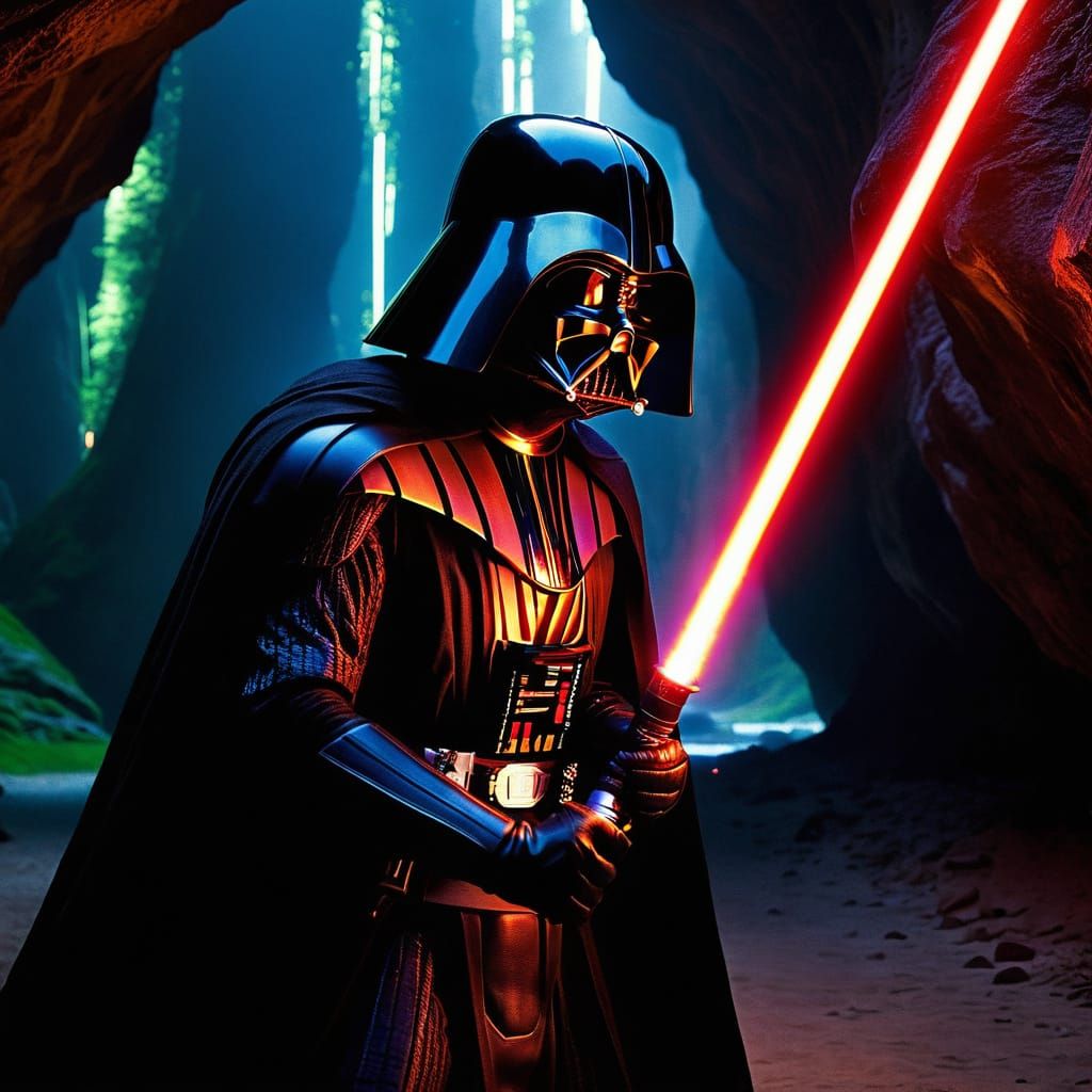 Epic Confrontation of Jedi and Sith in Ancient Caves