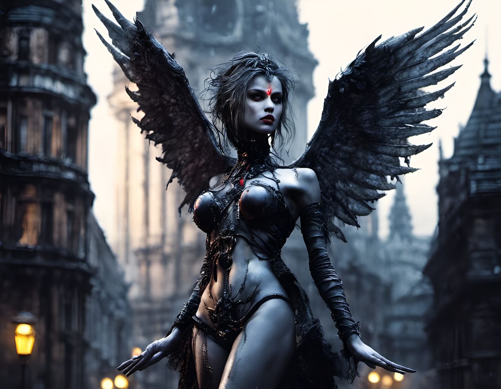 Fallen Angel in Gothic Victorian London
