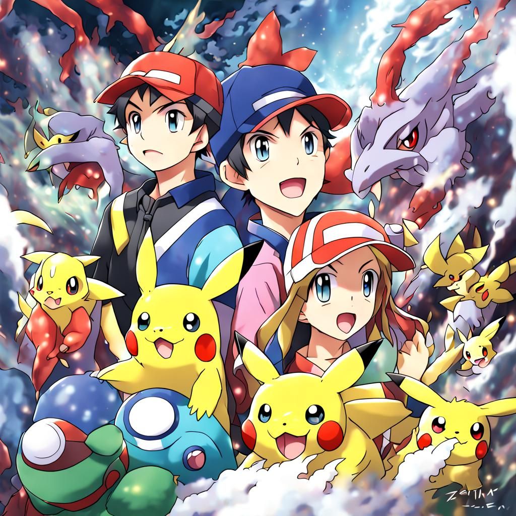 Anime Style Pokemon on a Ball