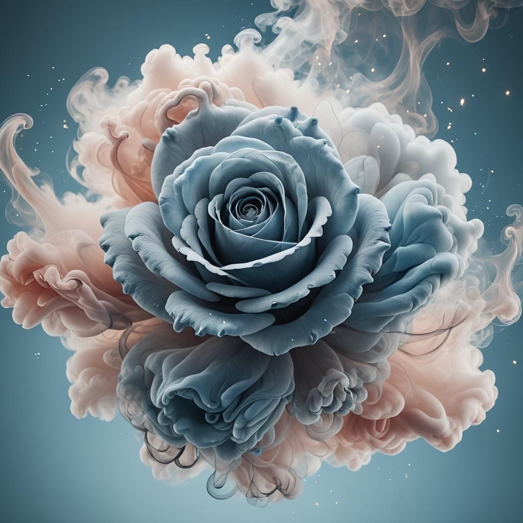 Smoky Rose Cloud in Steampunk Style