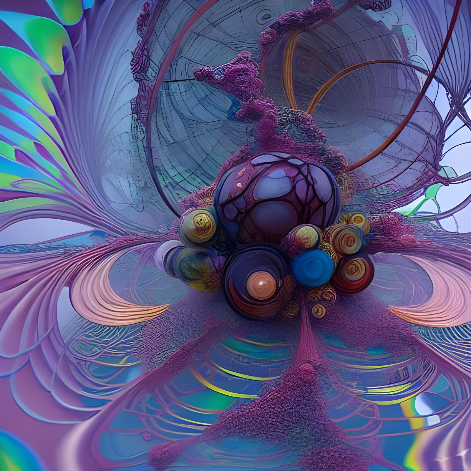 Psychedelic Translucent Swirl in Soft Light
