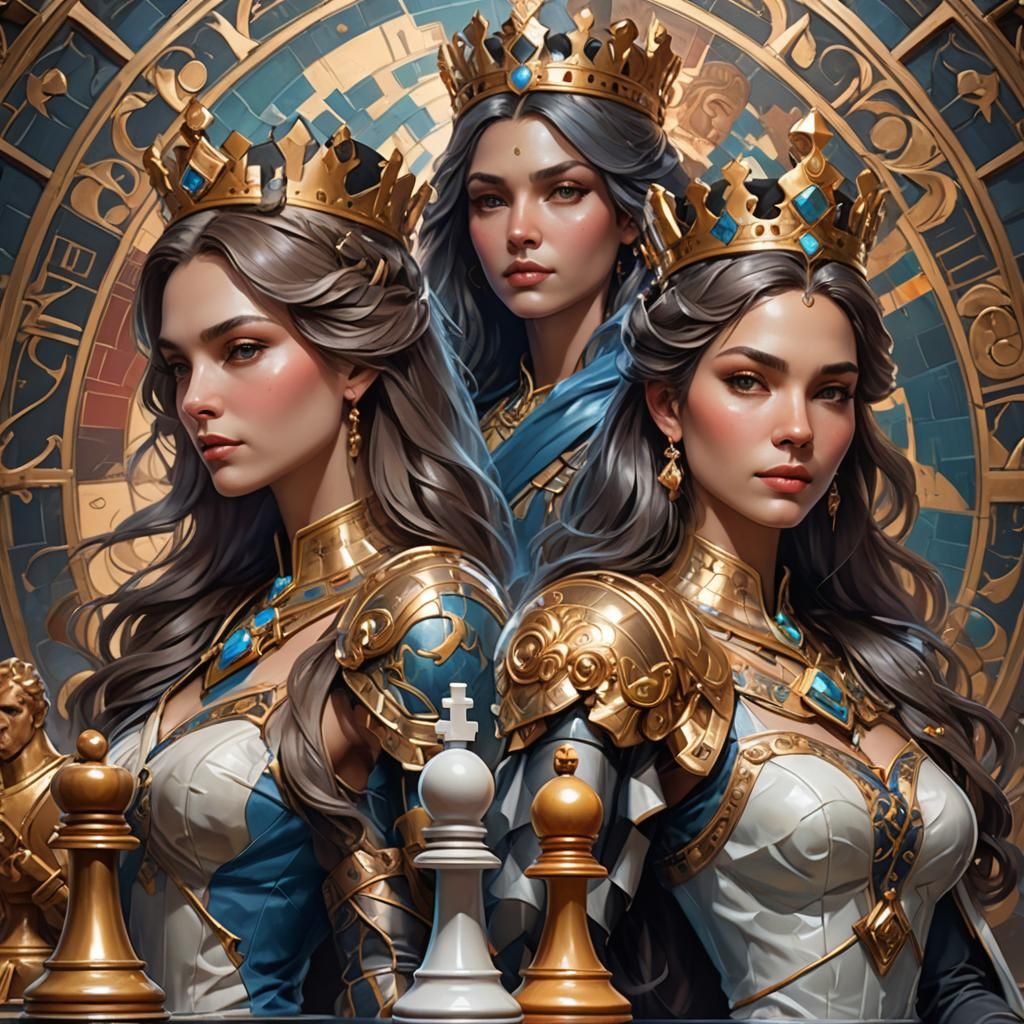 Chess Royalty: Hyperdetailed Portrait Concept Art