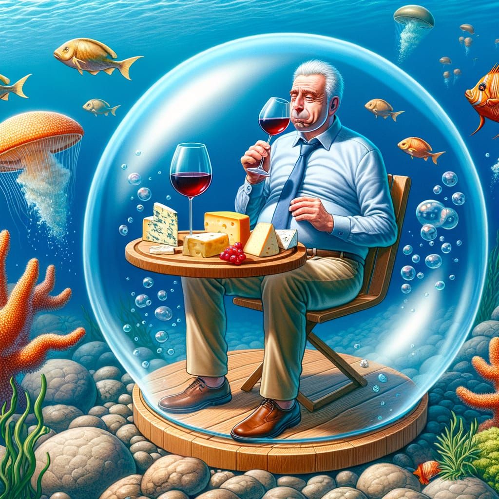 Underwater Wine Tasting with a Gassy Twist