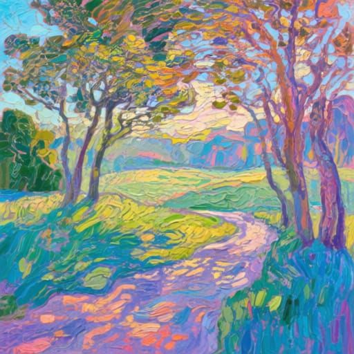 Expressionist Summer's End: Impasto Encaustic Painting