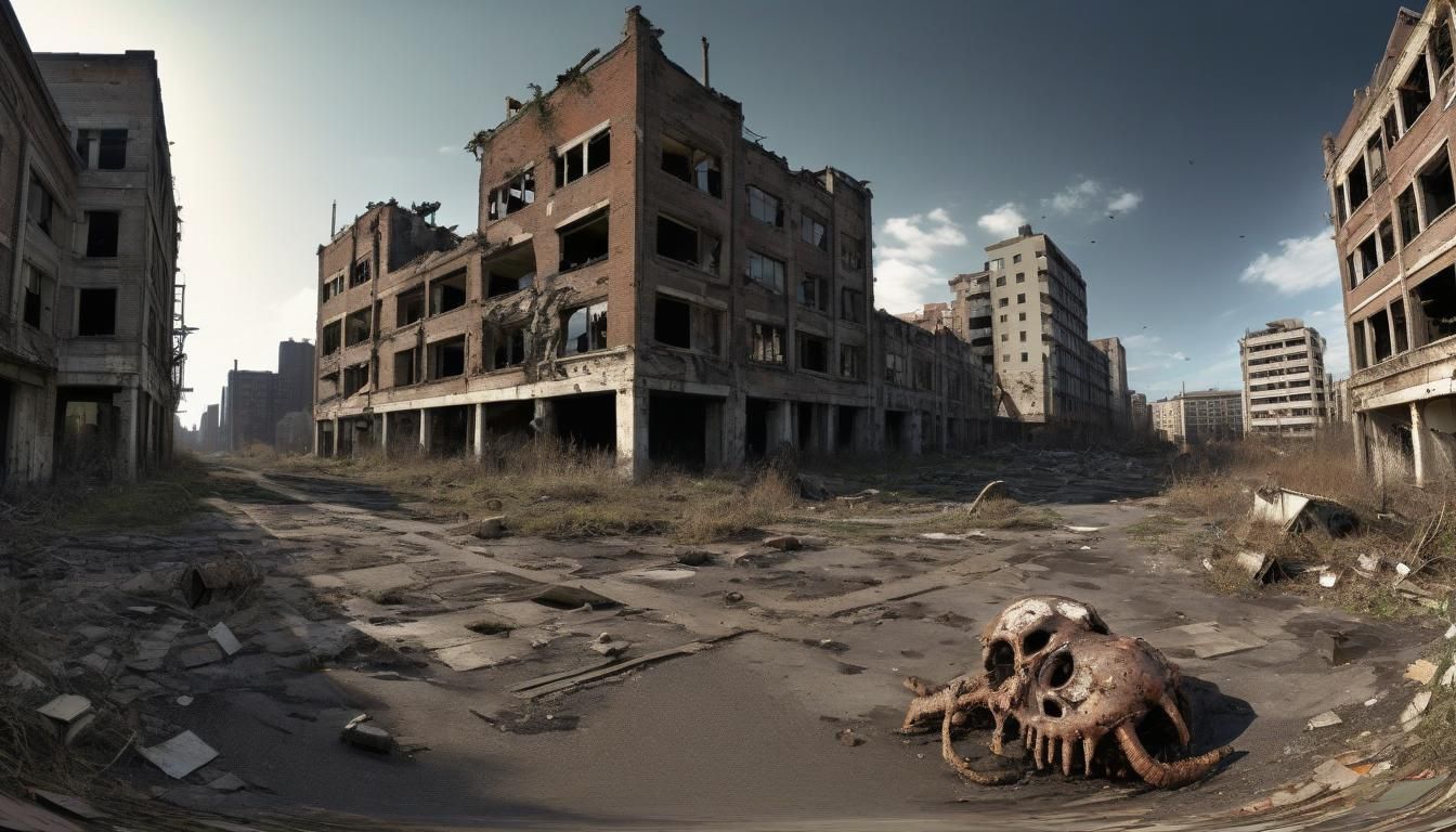 Decaying Metropolis Meets Wasteland: A HDRI Photograph