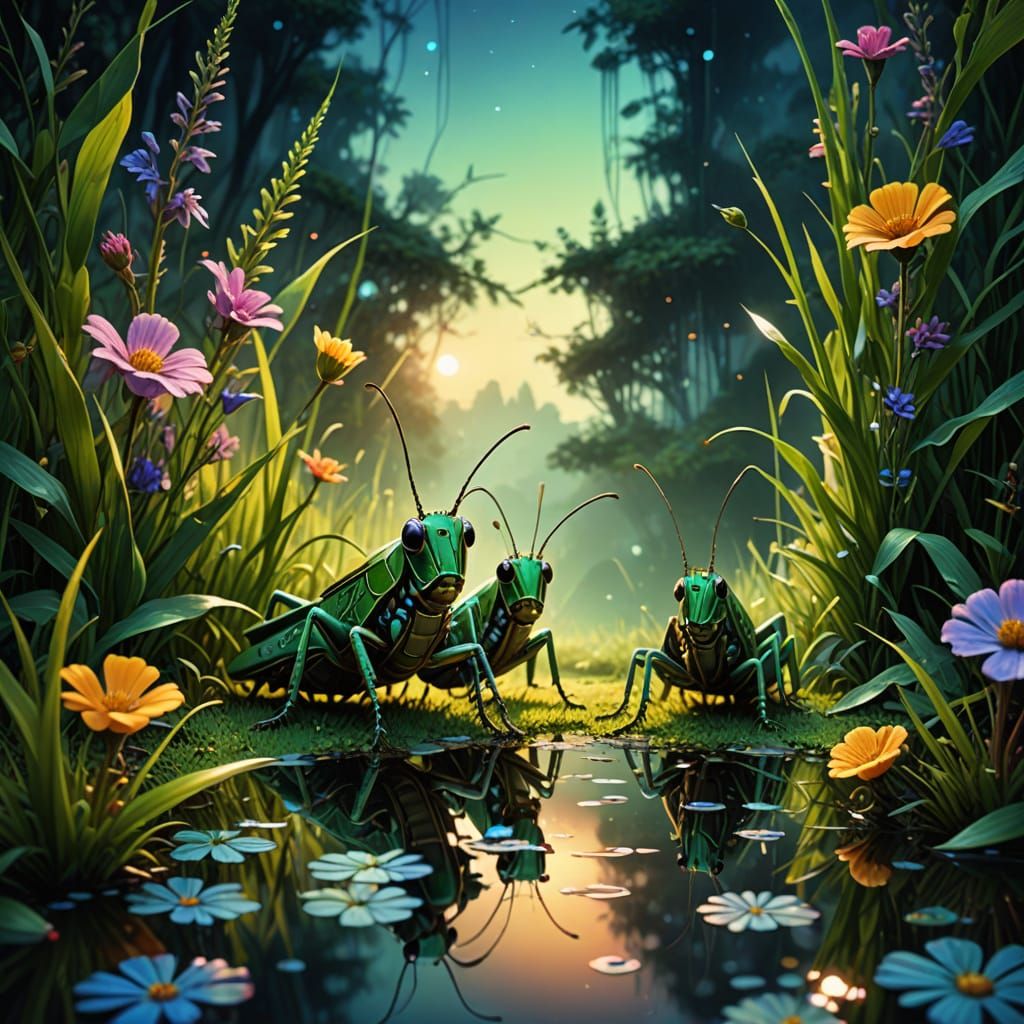 A family of grasshoppers