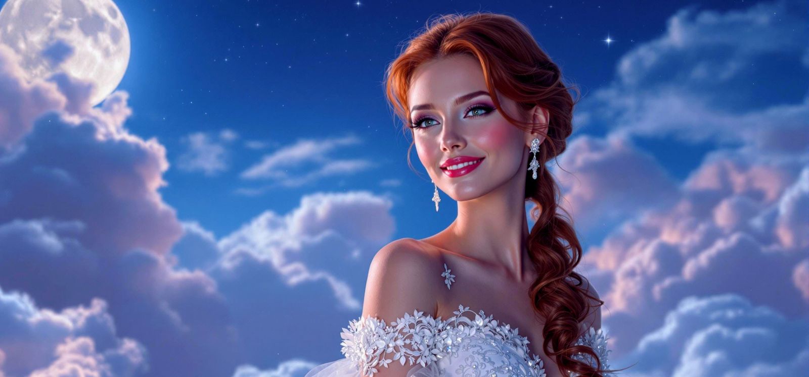 Ethereal Moonlit Portrait in Cinematic Film Style