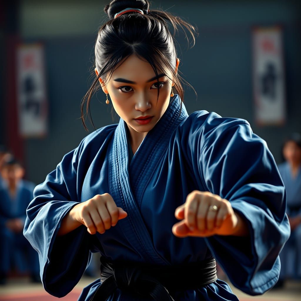 Hyperrealistic Karate Competition Inspired by Simon Stalenha...