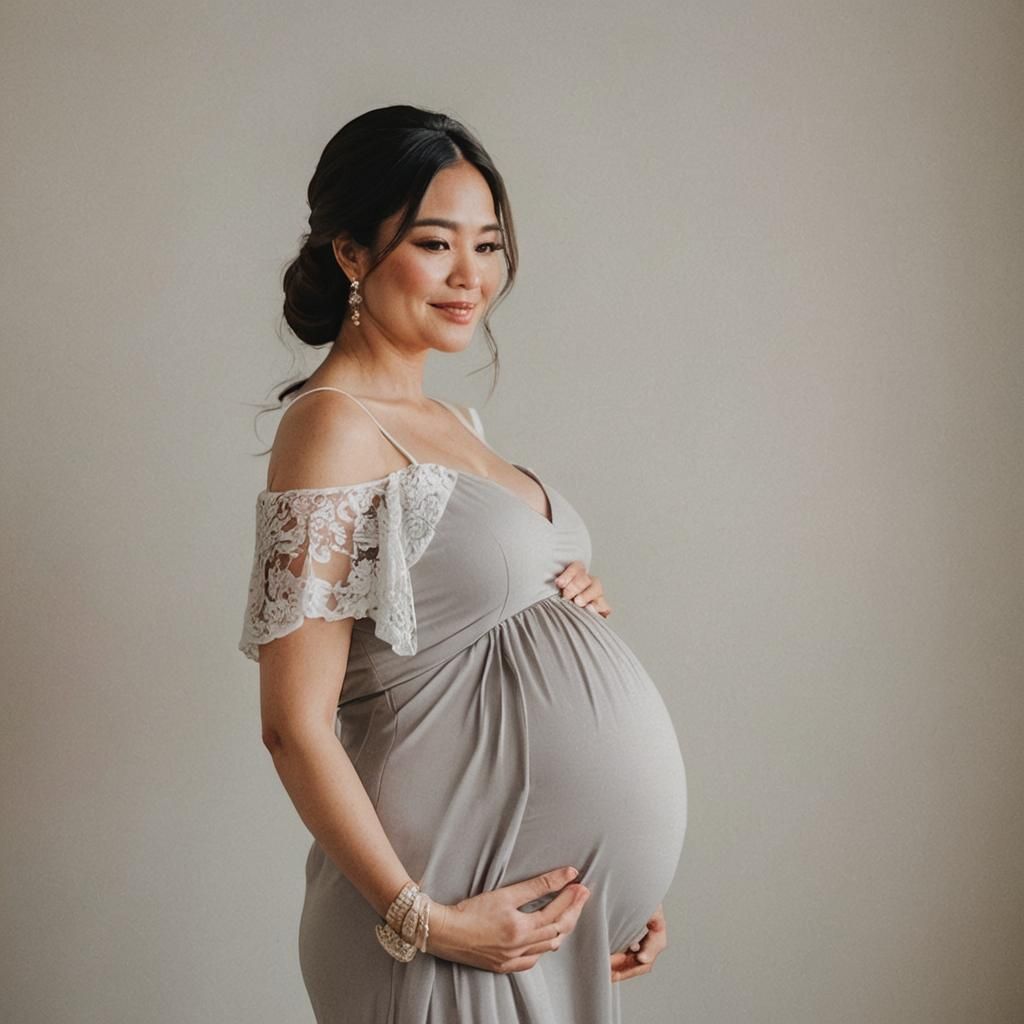 Radiant Pregnant Woman Portrait