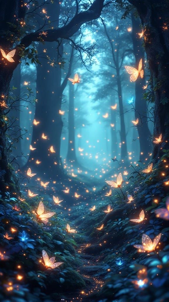 Ethereal Forest in Dreamlike Quality