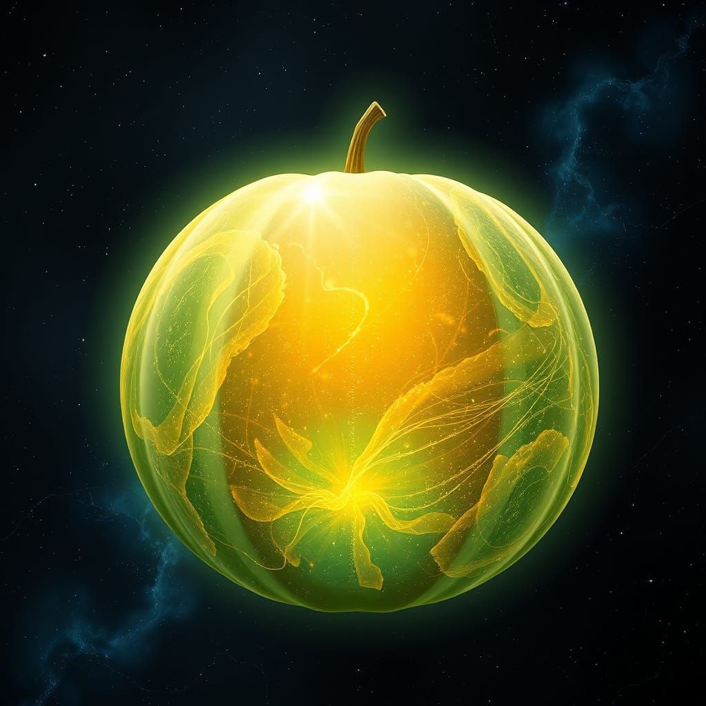 Ethereal Melon in Cosmic Dreamscape