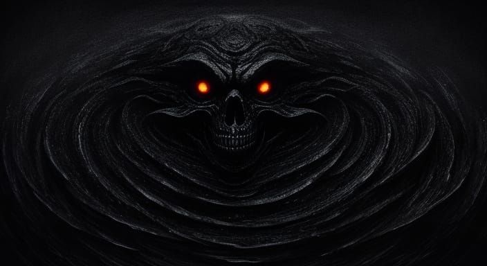 Dark Surreal Abyssal Horror in Black