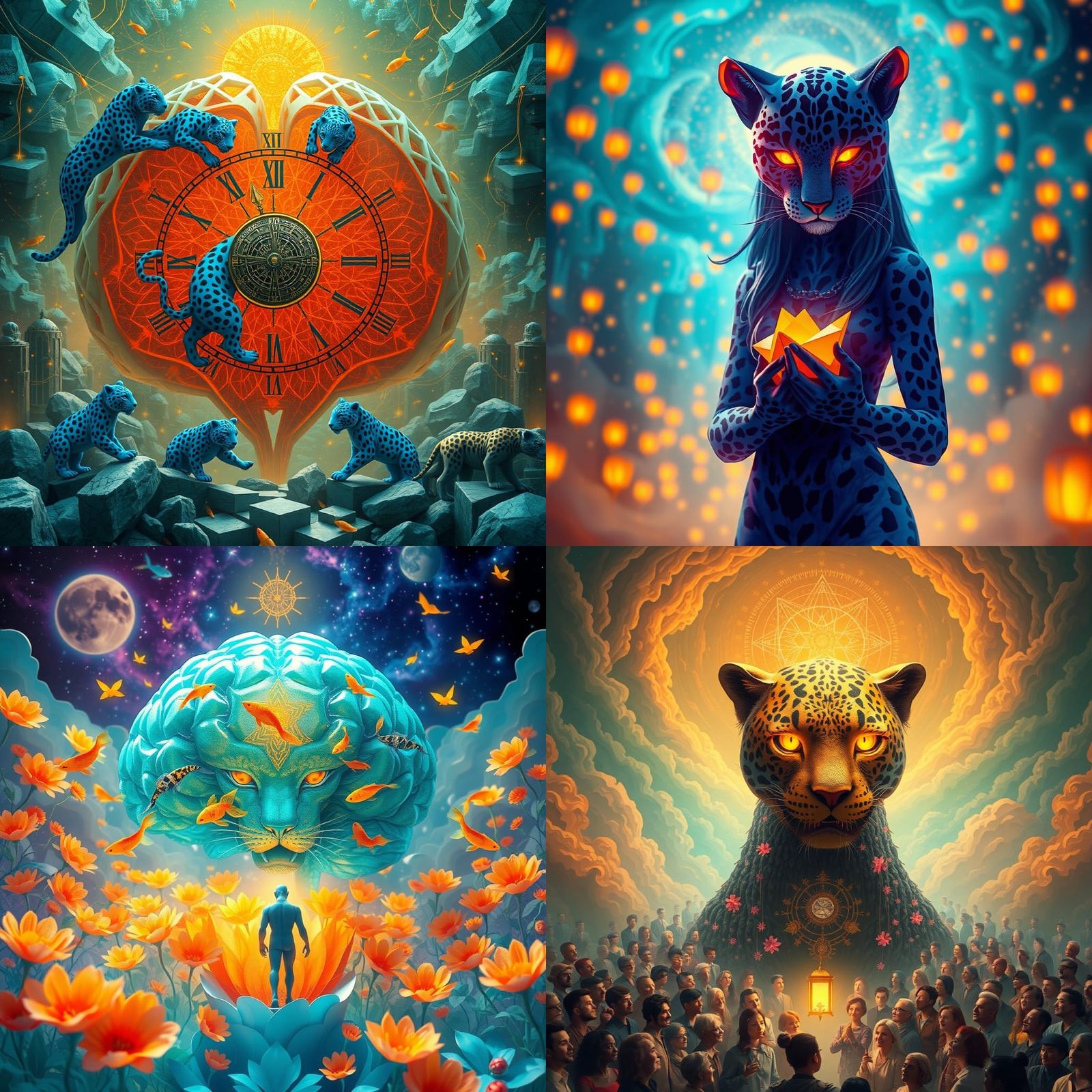 Surreal City of Leopard Gods and Celestial Shaman