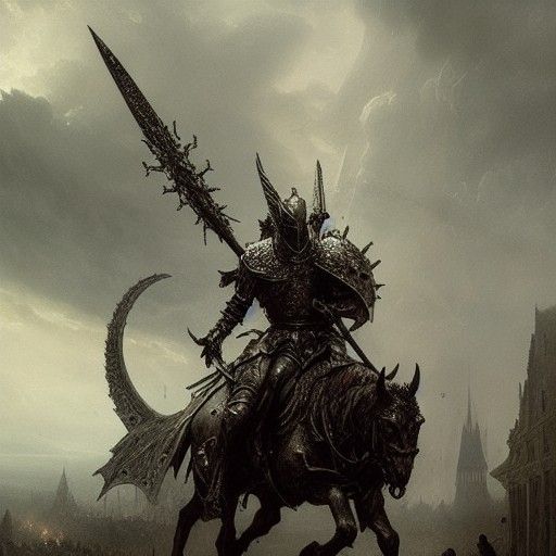 Armored Arthurian Knight with Halo, Hyperrealistic Art