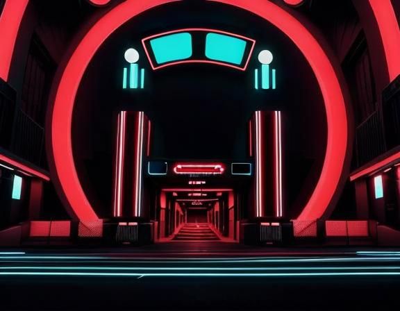 Cinematic Expressionism in Film Noir Art Deco Style