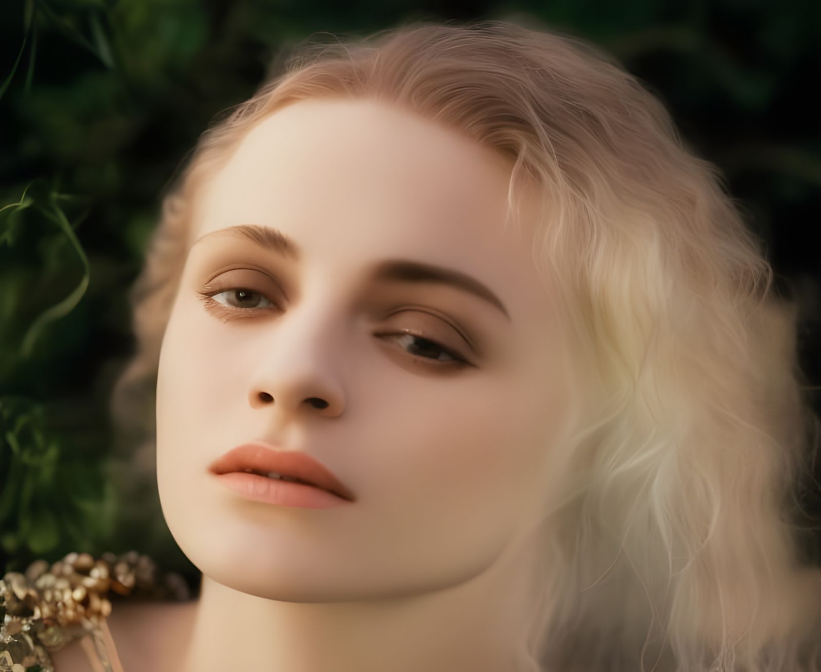 Renaissance Woman in Golden Hour Light