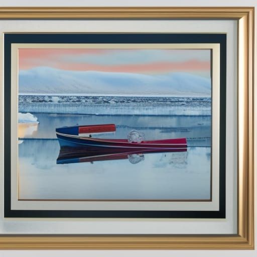 Glass Checkers Encased in Glittering Ice