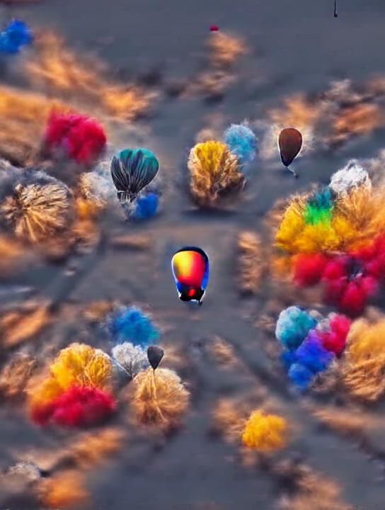 Colorful Hot Air Balloons in Flight
