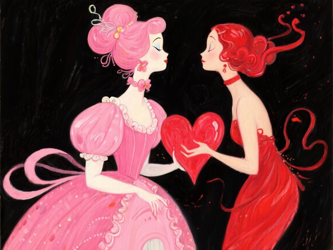 Whimsical Ladies in Jean-Baptiste Monge Style