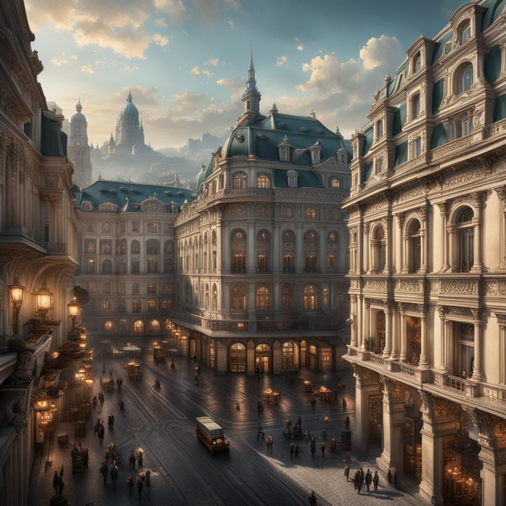 Epic Viennese Architecture in Digital Matte Painting