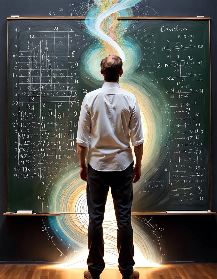 Magical Mathematics Lesson in Luminism Style