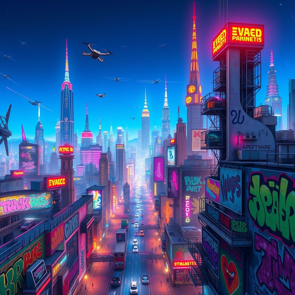 Neon Metropolis of the Future Unfolds in Vibrant, Cyberpunk ...
