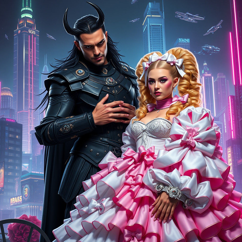 Cyberpunk Demon King Dresses Princess Bride