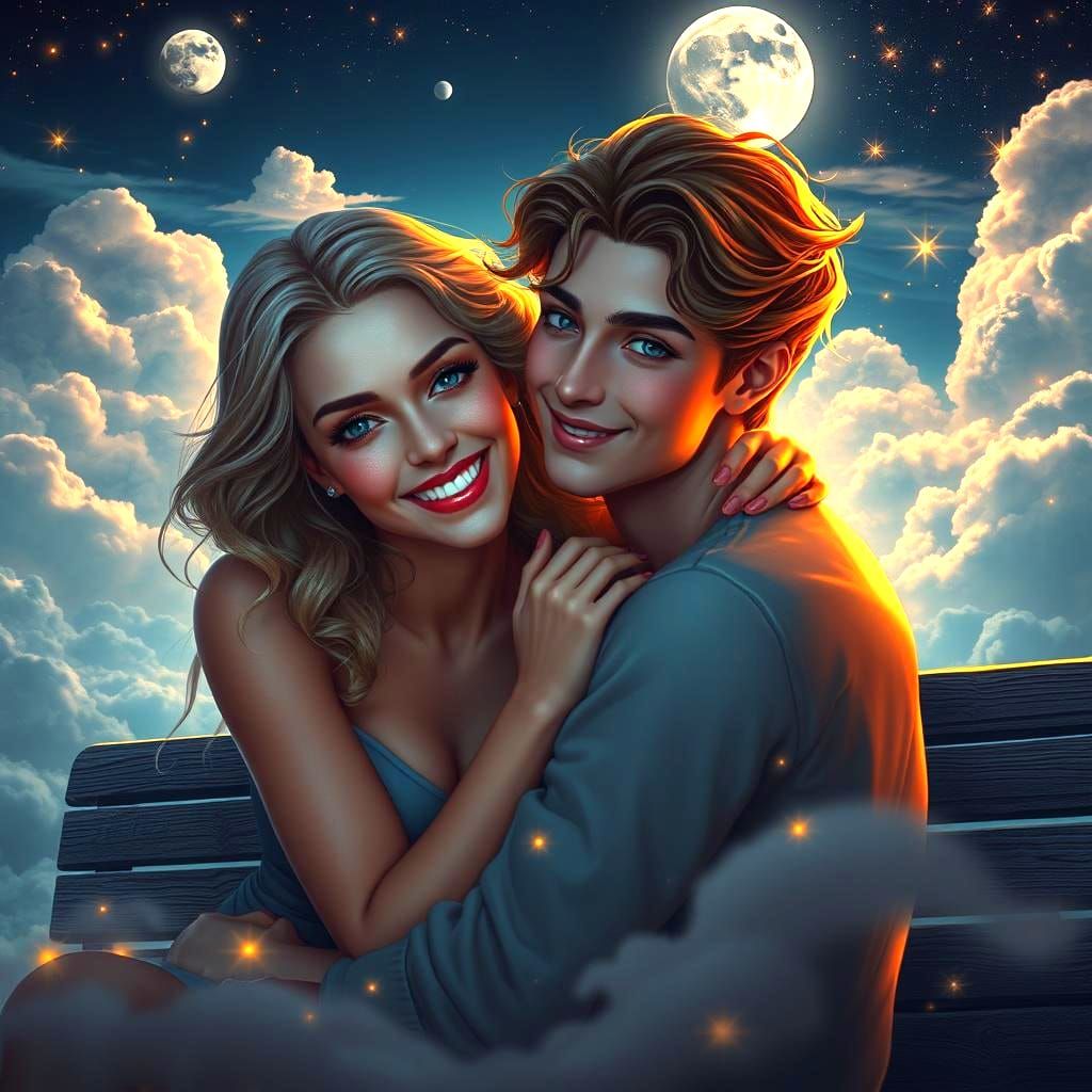 Lovers in Greece: A Matte Painting of Romance