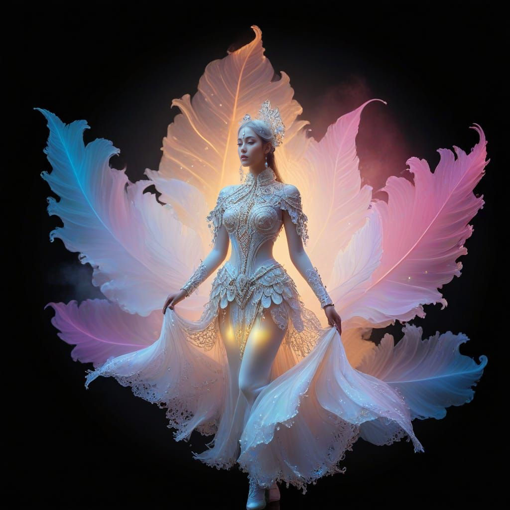 Radiant dreams woven in a tapestry of light