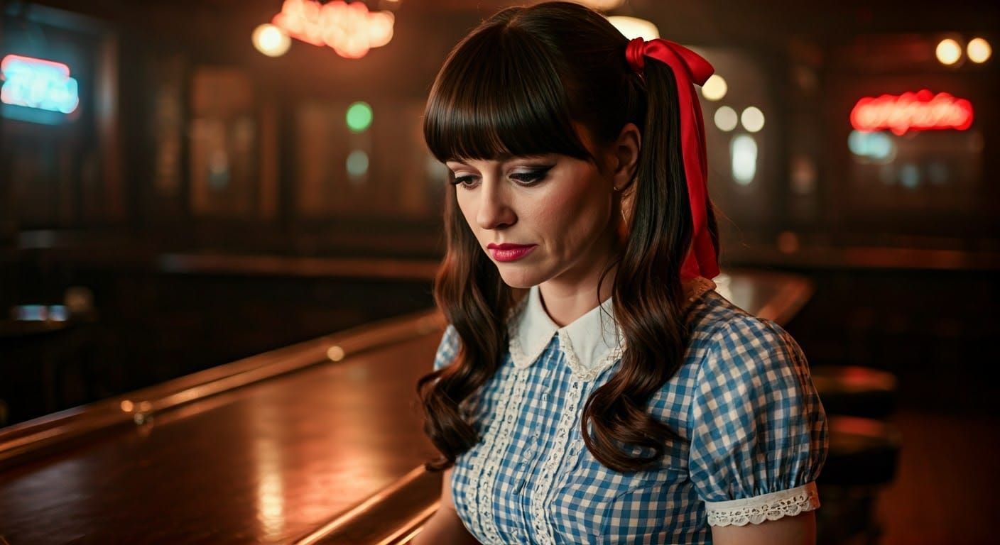 Rosaleen in Vintage Bar, 43-Year-Old Woman in Nostalgic Sett...