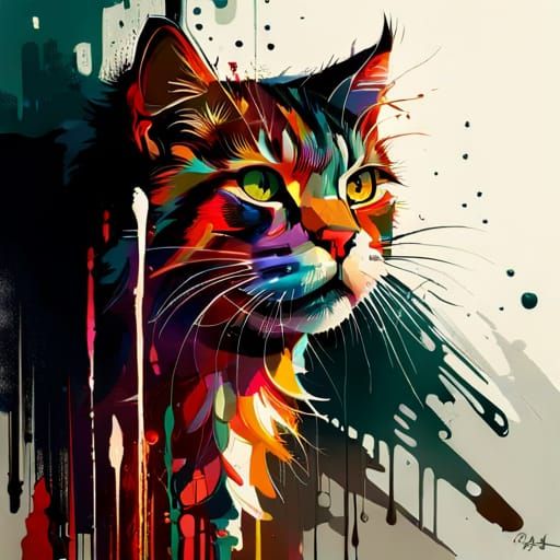 A cat of many colours