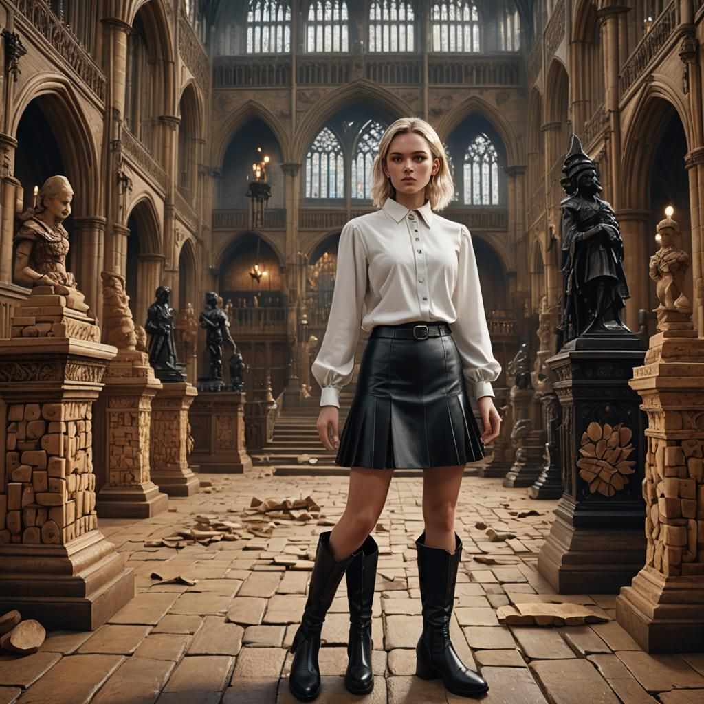 Cork Sculptures Surround Woman in House of Commons