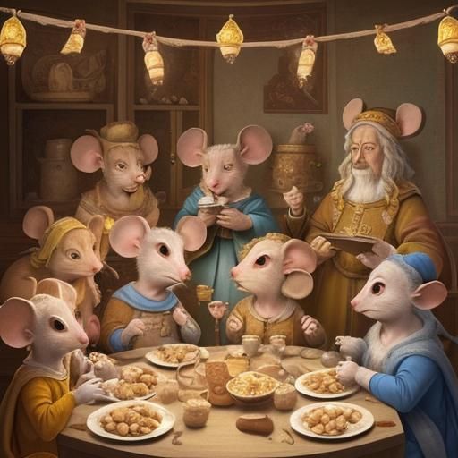 Mice Celebrate Hanukkah in Animated Style