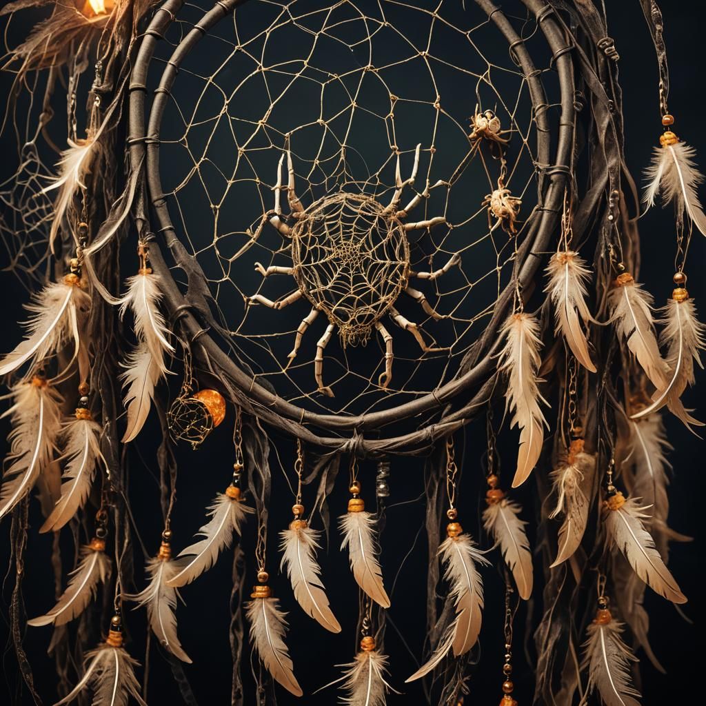 Grotesque Spider in Dreamcatcher: Surreal Horror Art