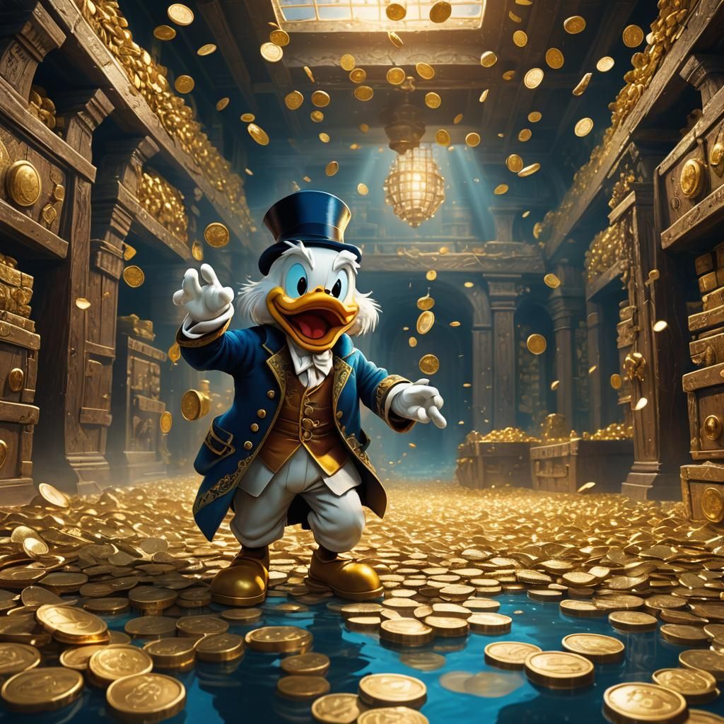 Scrooge McDuck's Treasure Bath: Fantasy Concept Art