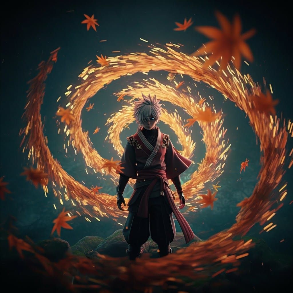 Ninja Transformation in Detailed 3D Anime Art