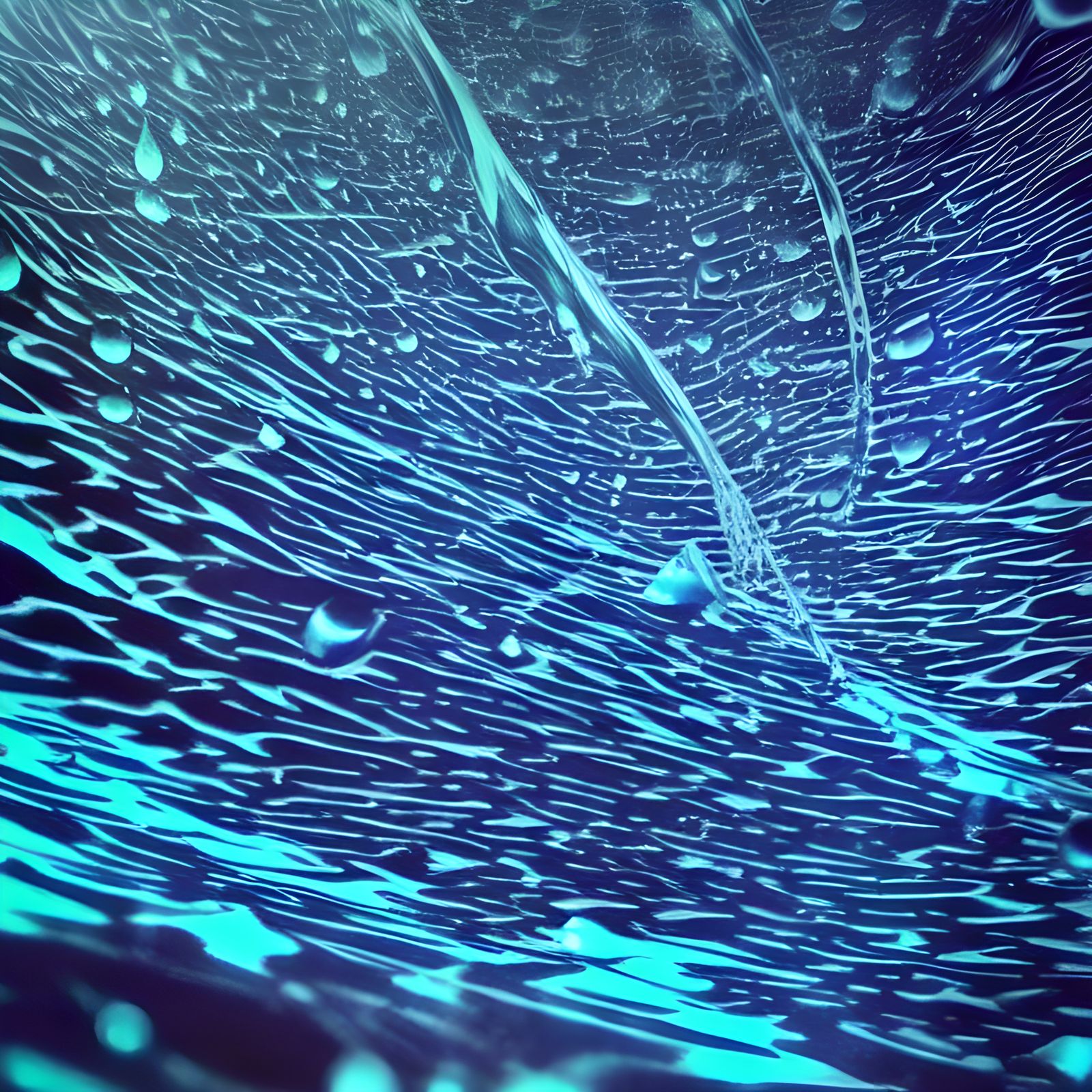 Surreal Water Droplets in Radiant Light